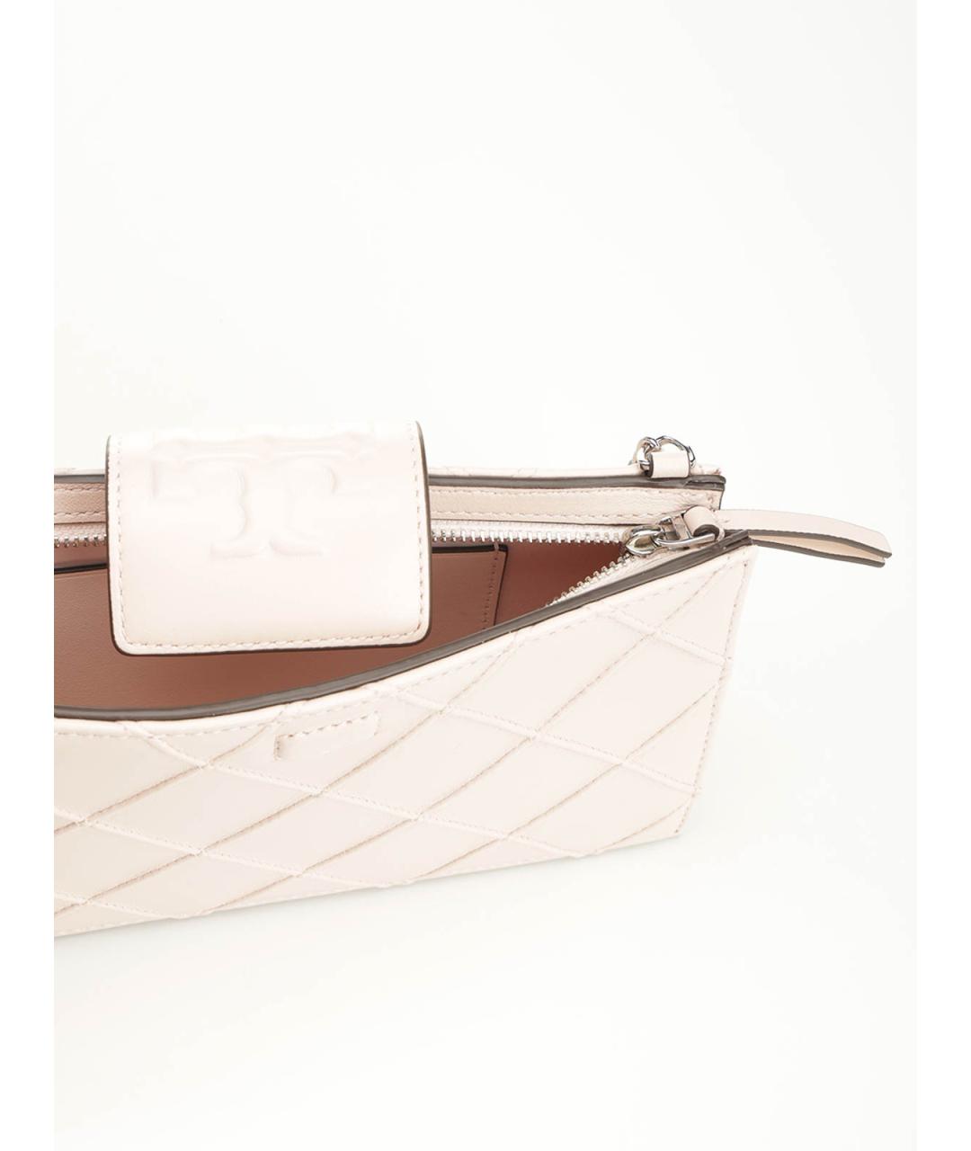 TORY BURCH Розовый кожаный кошелек, фото 4