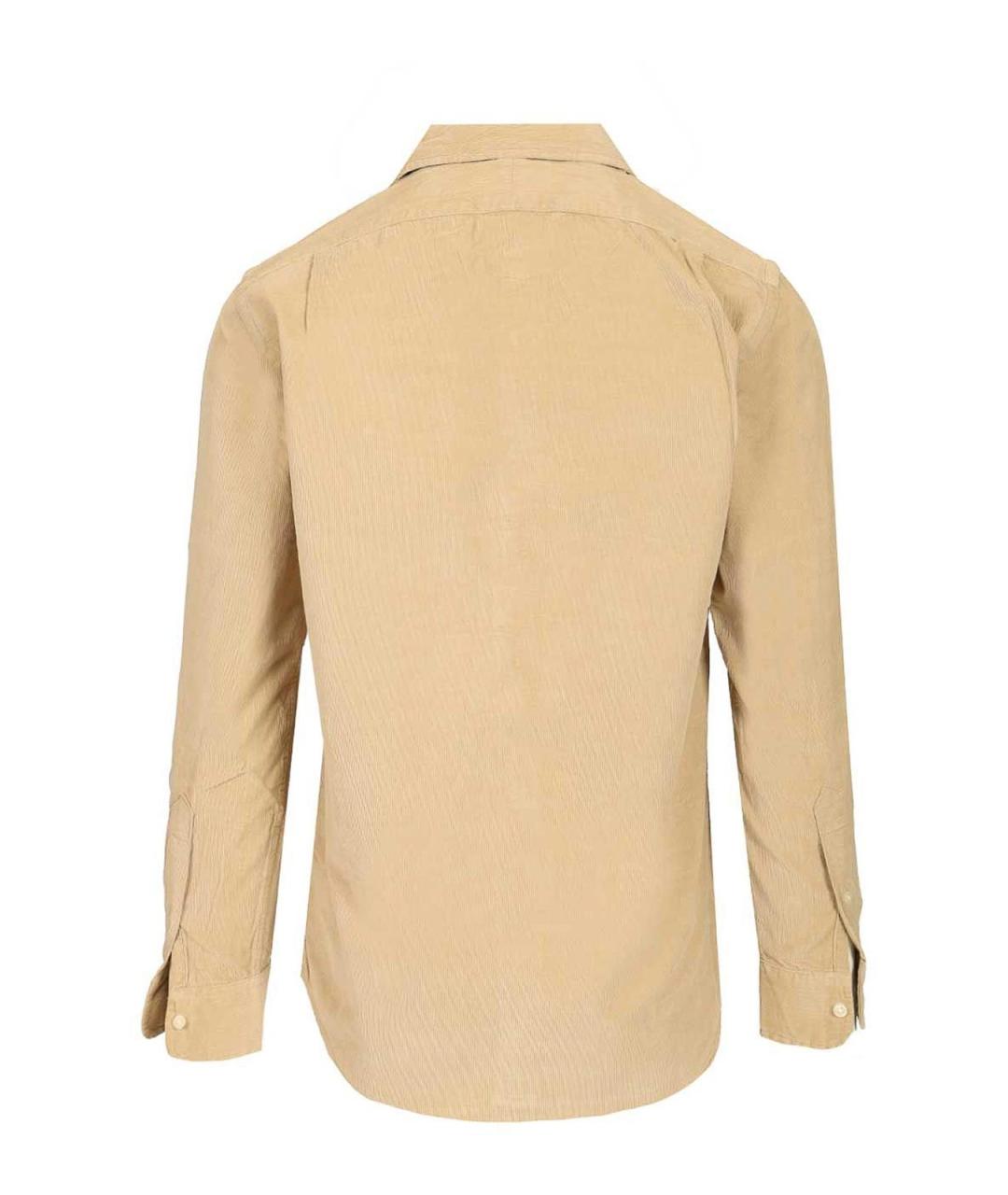 POLO RALPH LAUREN Бежевая хлопковая классическая рубашка, фото 2