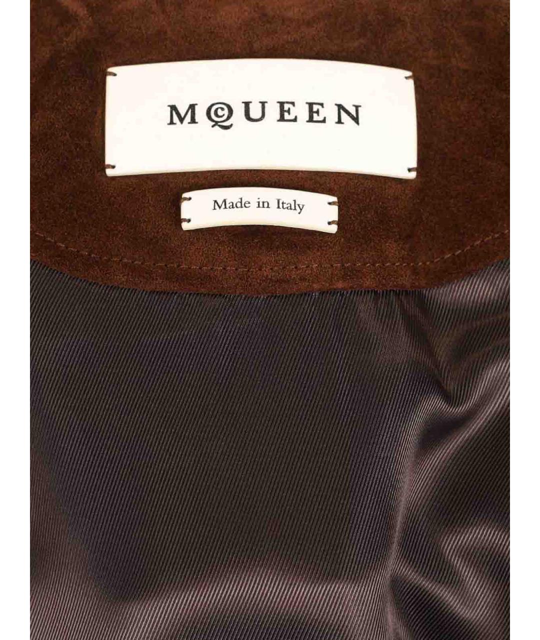 ALEXANDER MCQUEEN Коричневая замшевая куртка, фото 6