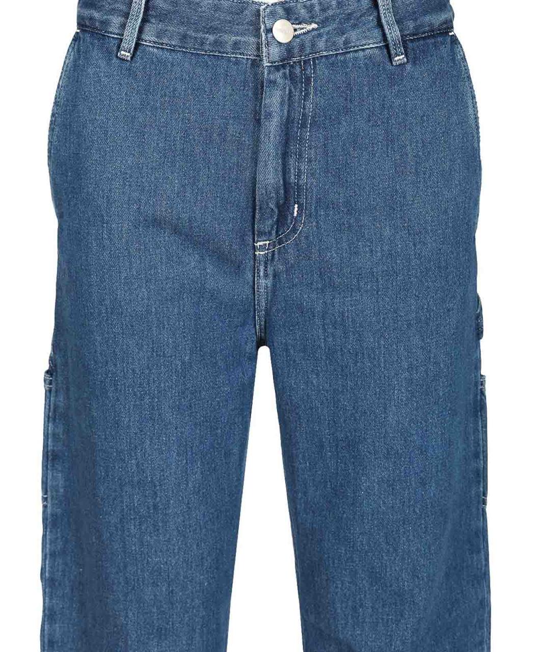 CARHARTT Голубые хлопковые прямые джинсы, фото 4