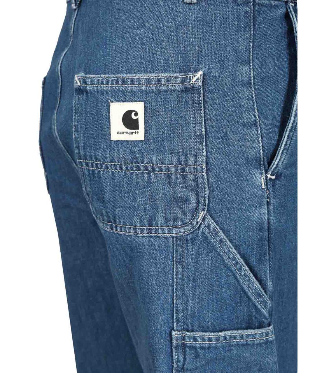 CARHARTT Голубые хлопковые прямые джинсы, фото 5