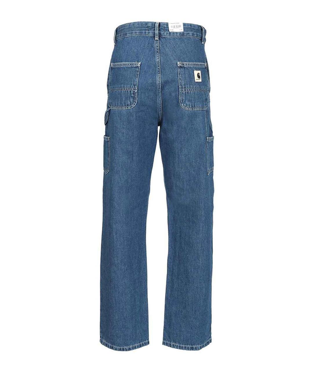 CARHARTT Голубые хлопковые прямые джинсы, фото 2