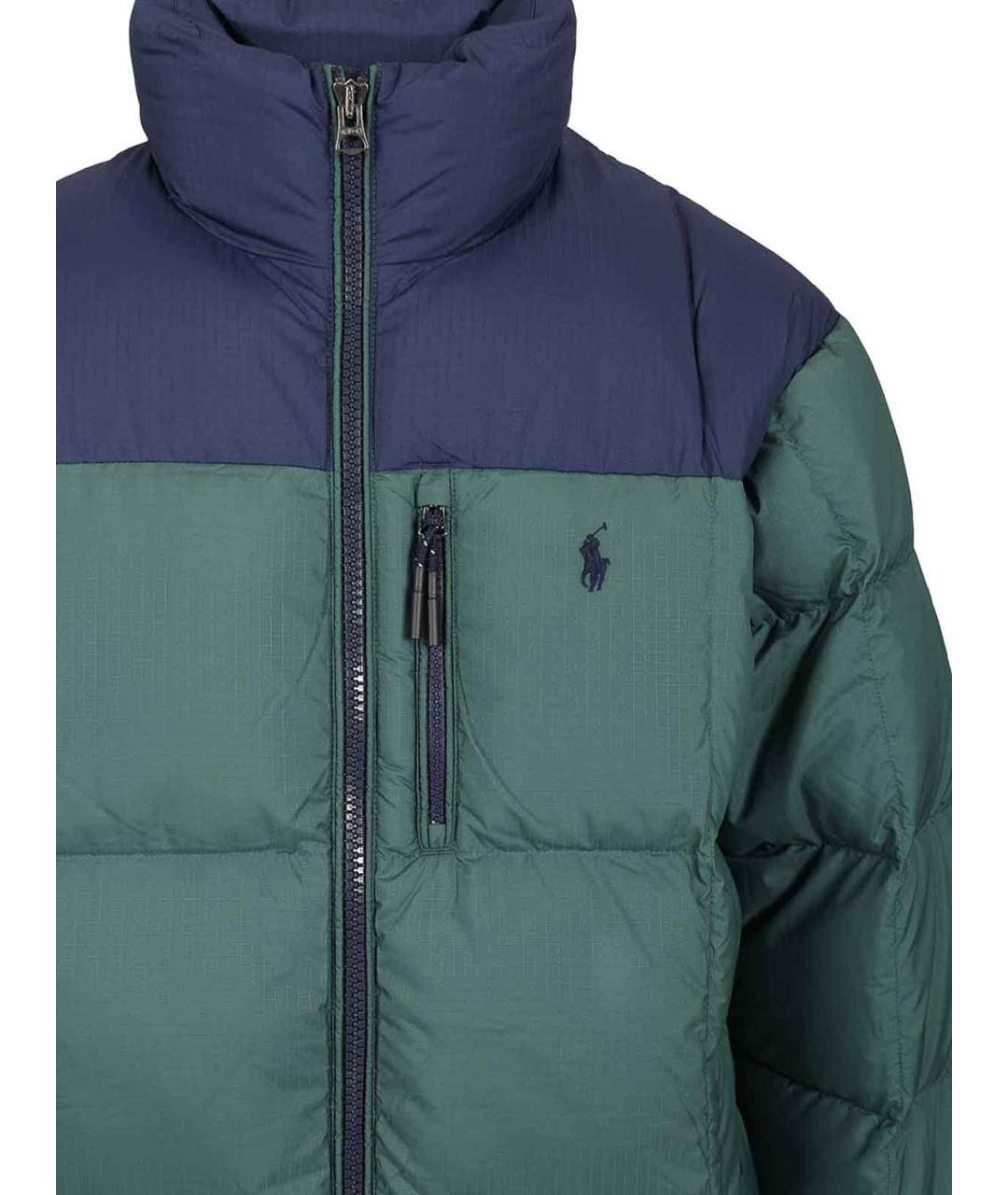POLO RALPH LAUREN Зеленый полиэстеровый пуховик, фото 4