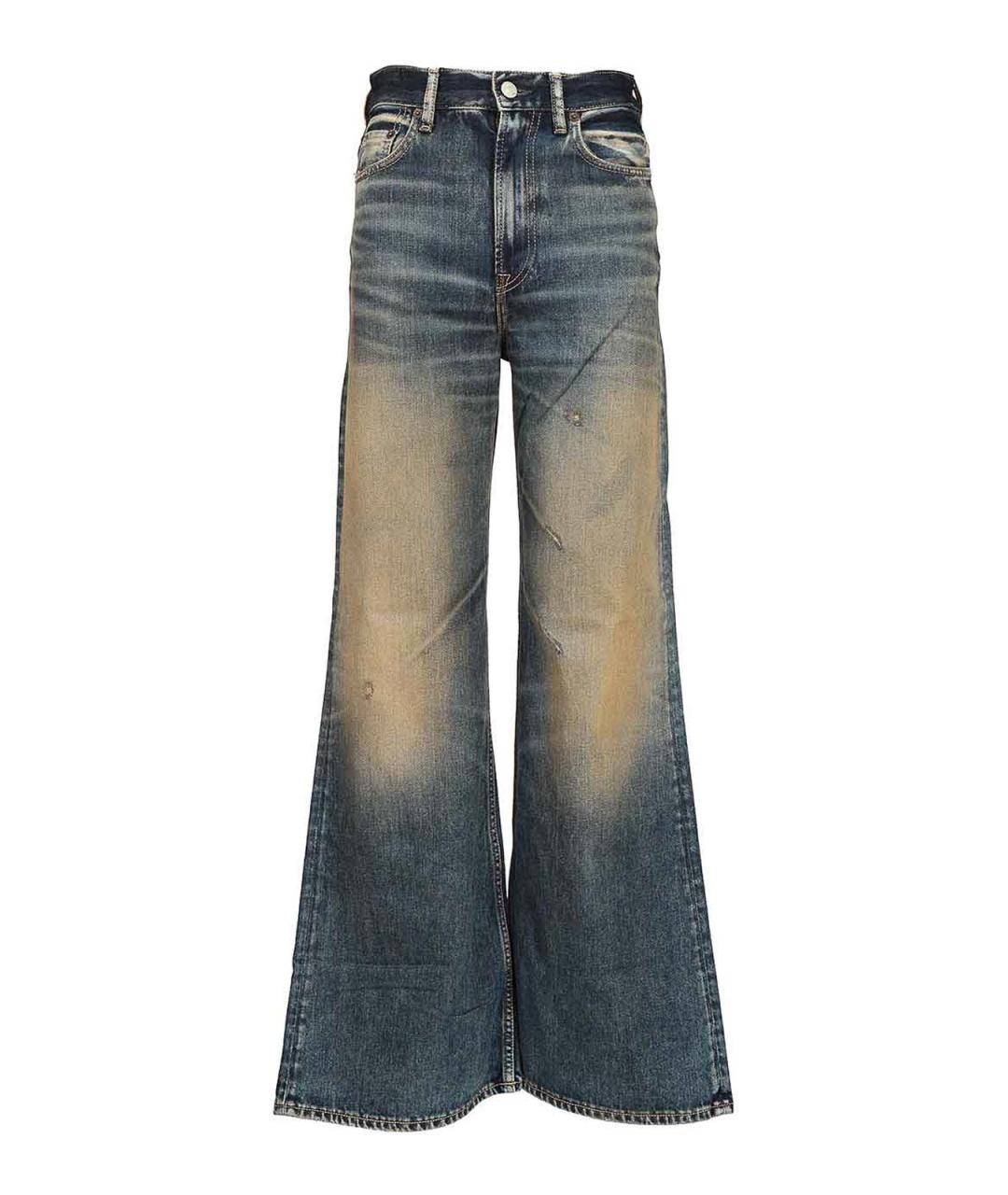 ACNE STUDIOS Синие хлопковые джинсы клеш, фото 1