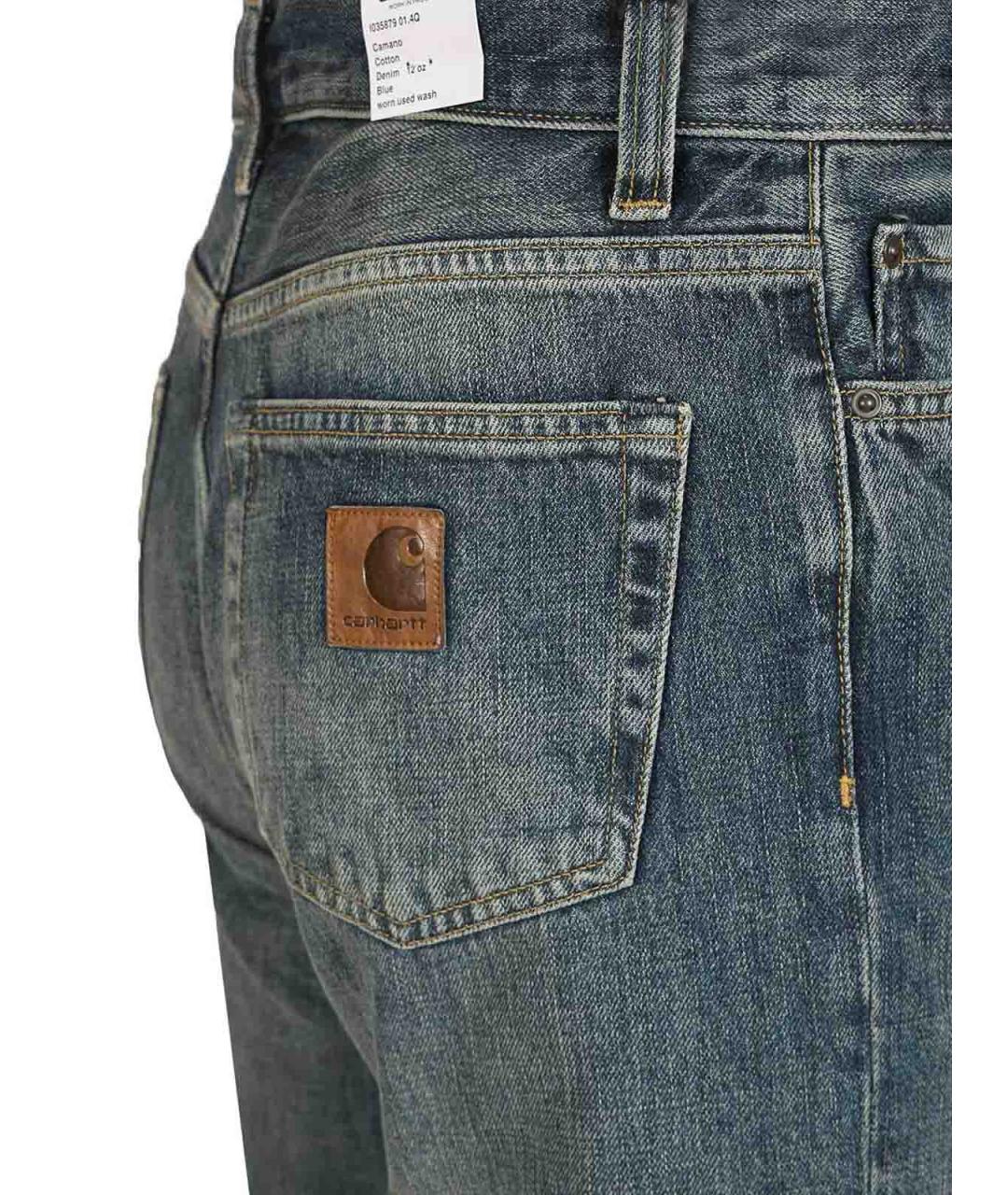 CARHARTT Синие хлопковые прямые джинсы, фото 4