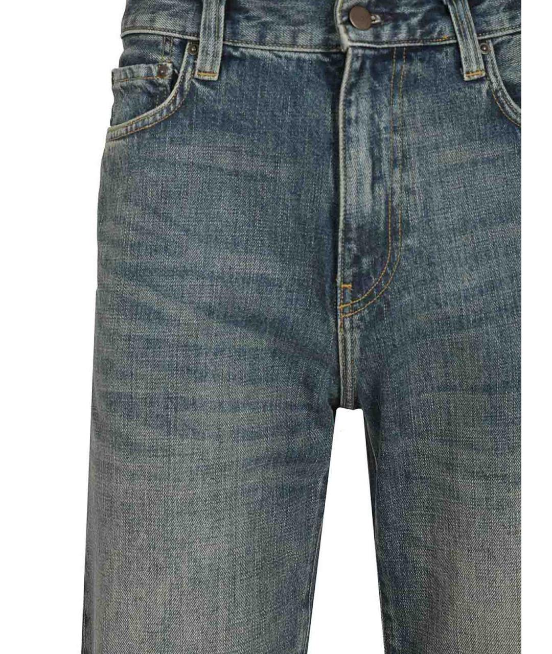 CARHARTT Синие хлопковые прямые джинсы, фото 3