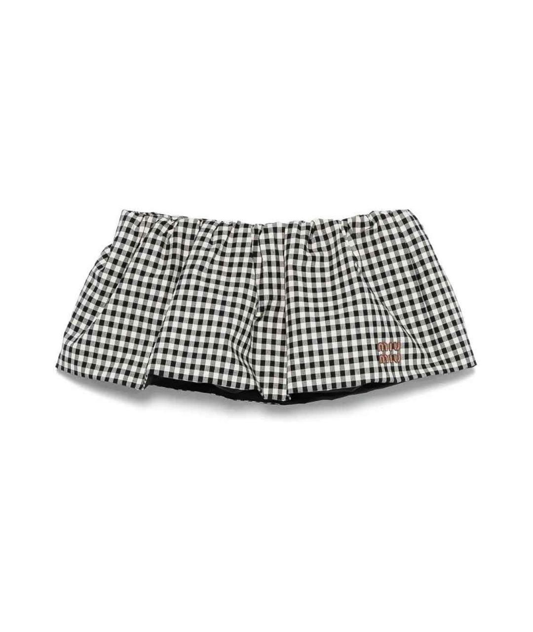 MIU MIU Мульти хлопковая юбка мини, фото 1