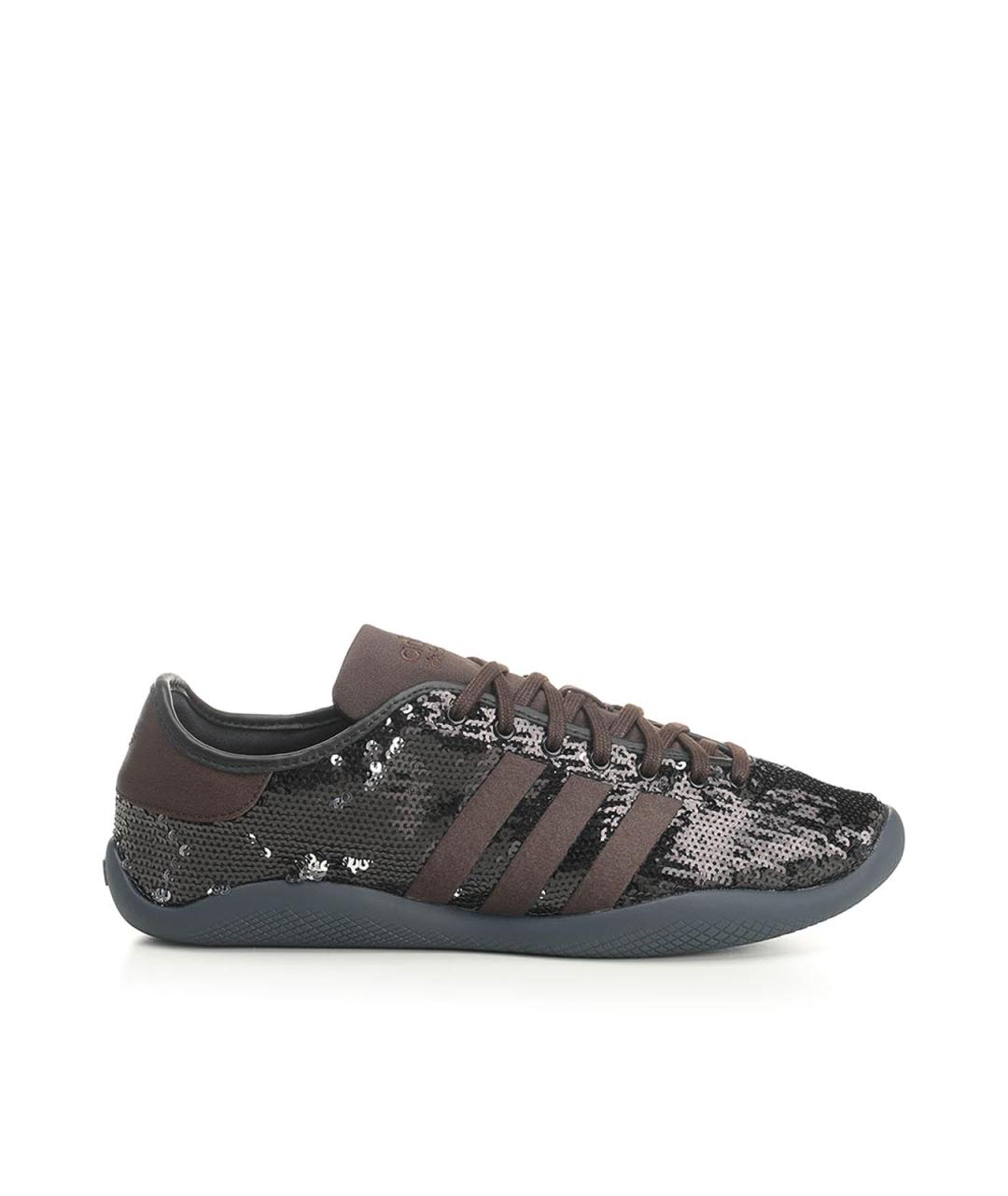 ADIDAS Черные резиновые низкие кроссовки / кеды, фото 1