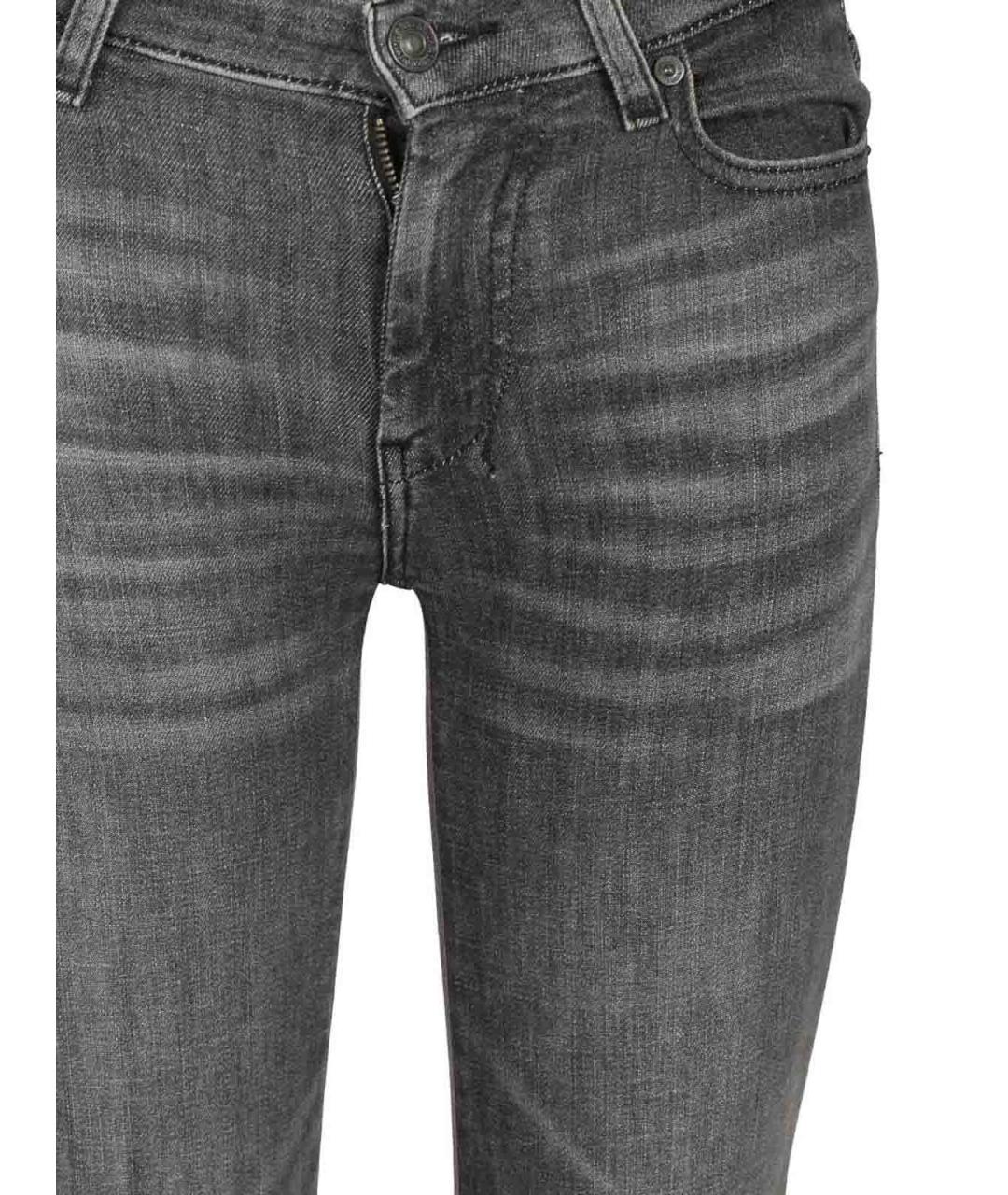 7 FOR ALL MANKIND Черные хлопковые джинсы клеш, фото 4
