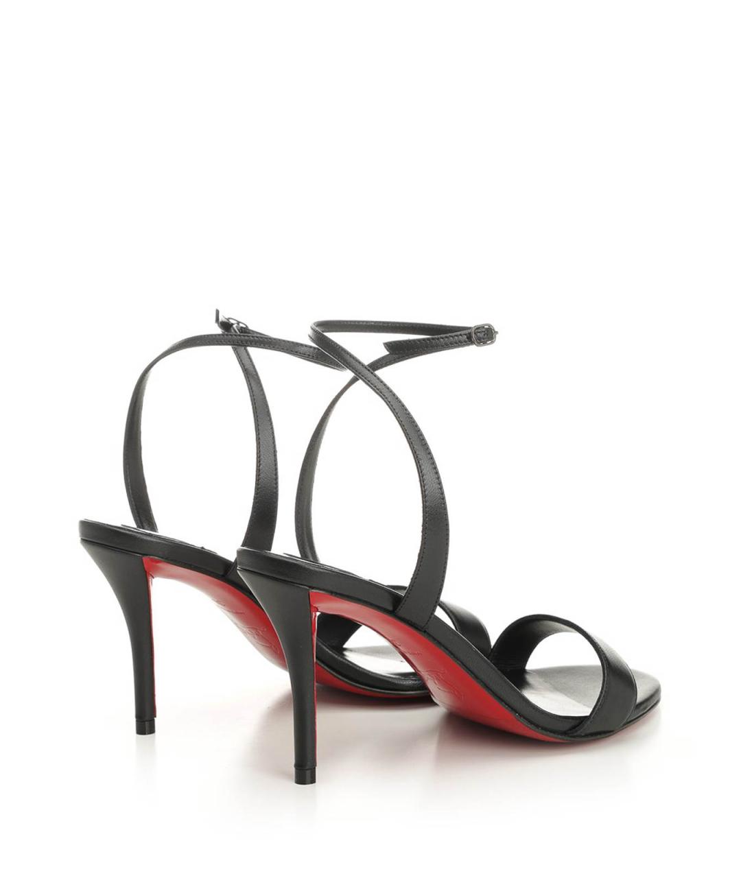 CHRISTIAN LOUBOUTIN Черные кожаные босоножки, фото 3