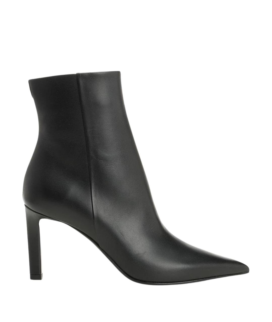 JIMMY CHOO Черные кожаные ботильоны, фото 1