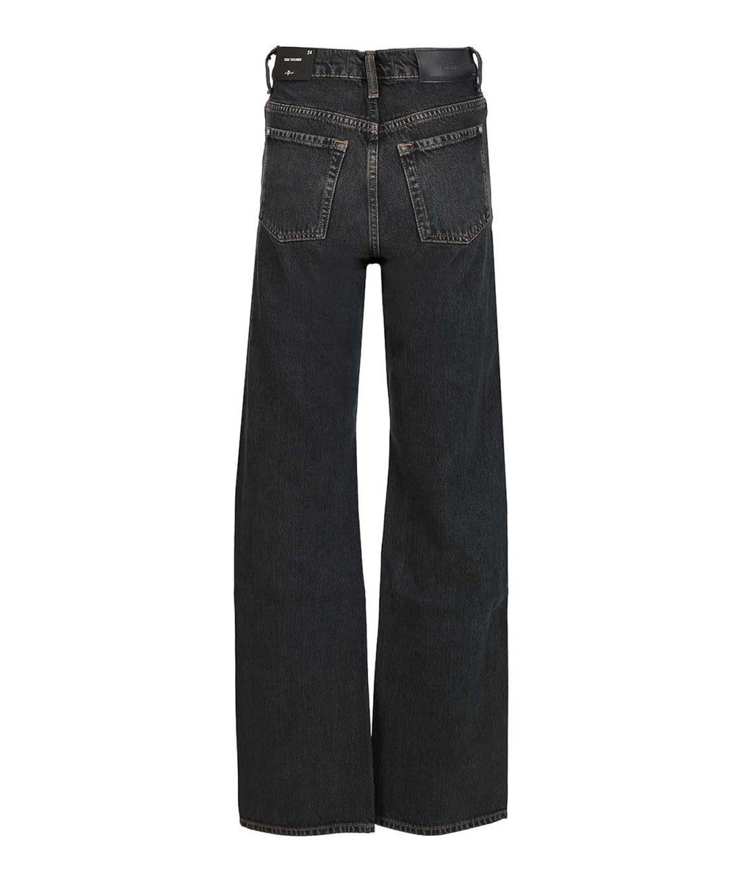 7 FOR ALL MANKIND Синие хлопковые прямые джинсы, фото 2