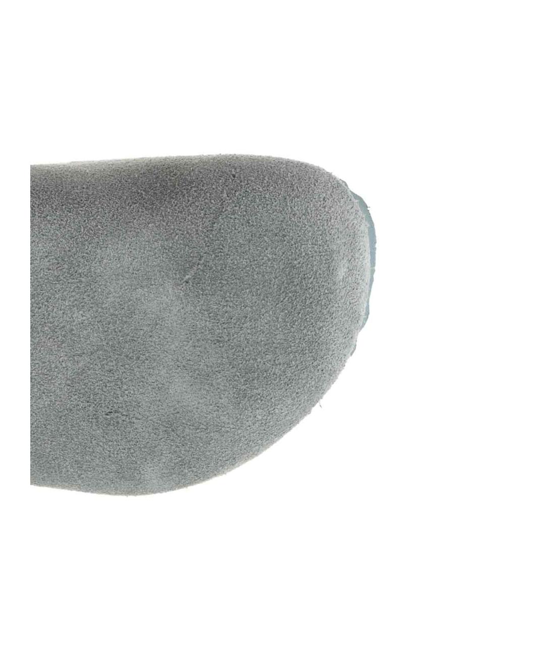 BIRKENSTOCK Голубые нубуковые слипоны, фото 4