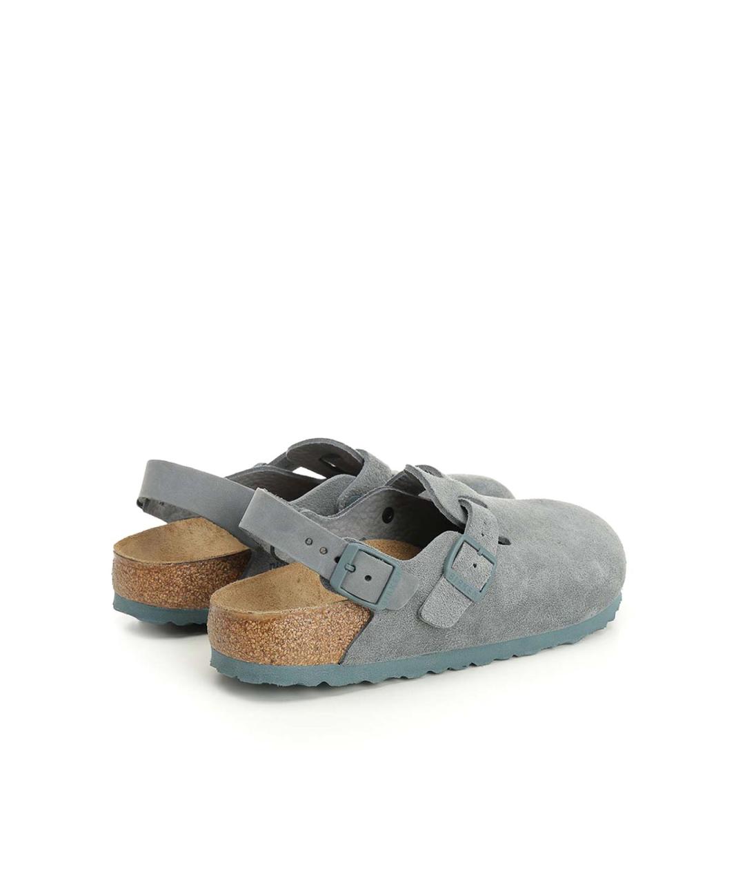 BIRKENSTOCK Голубые нубуковые слипоны, фото 3