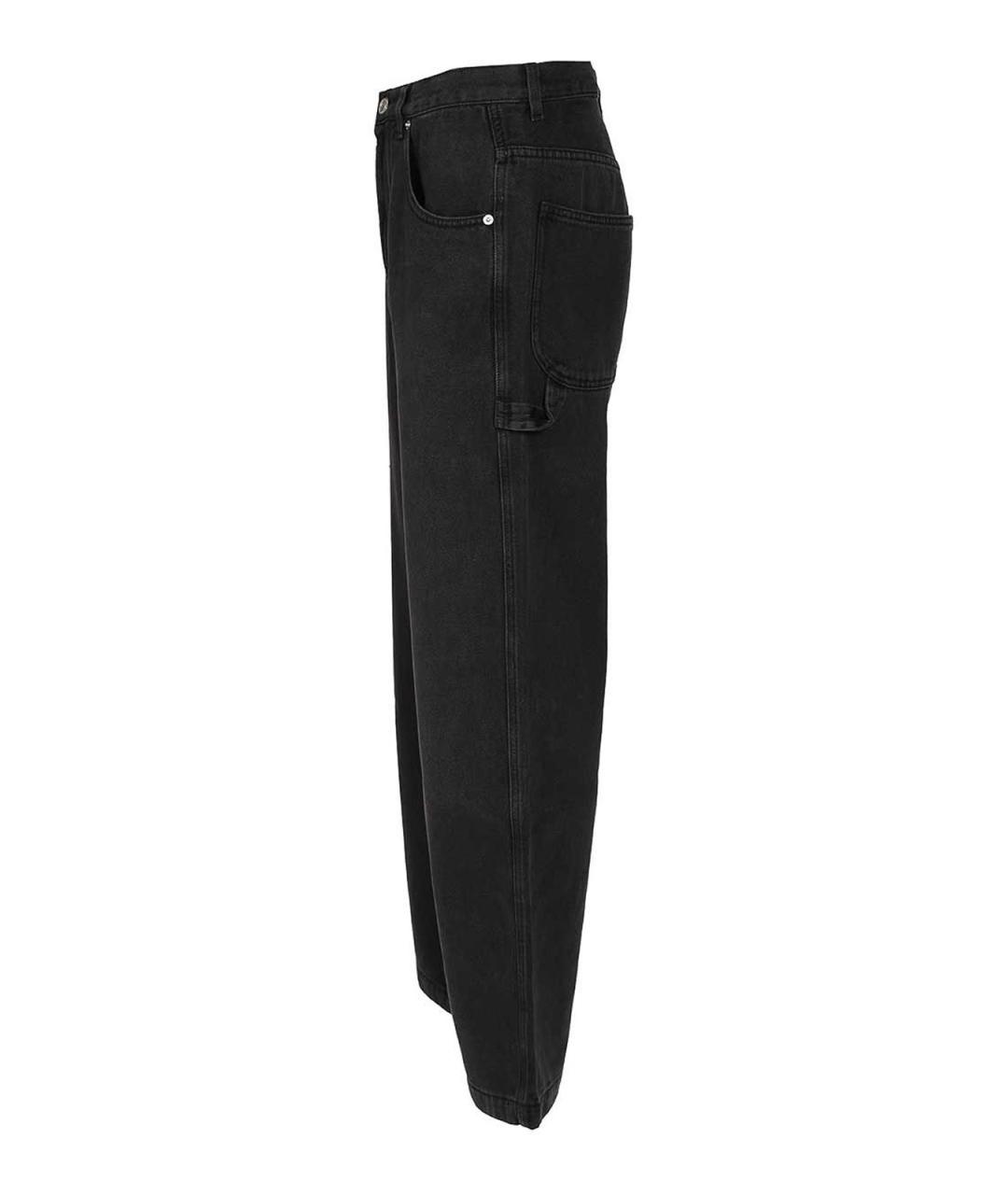 ISABEL MARANT Черные хлопковые прямые джинсы, фото 3