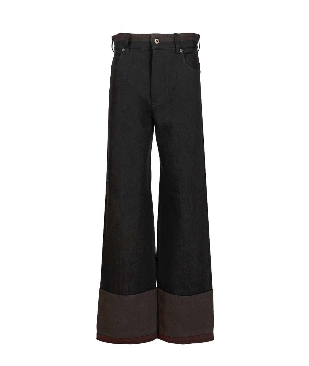 LOEWE Черные хлопковые прямые джинсы, фото 1