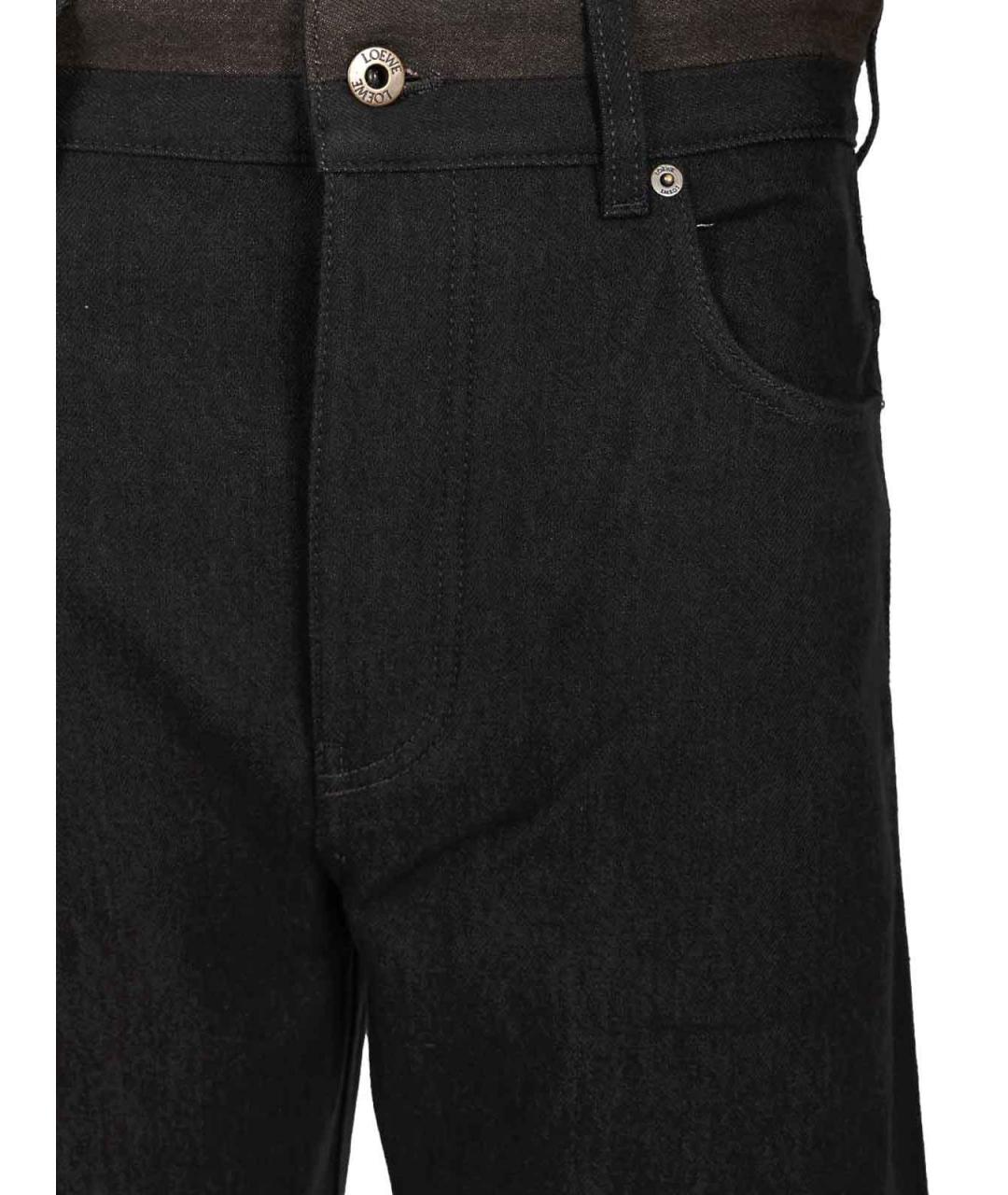 LOEWE Черные хлопковые прямые джинсы, фото 4