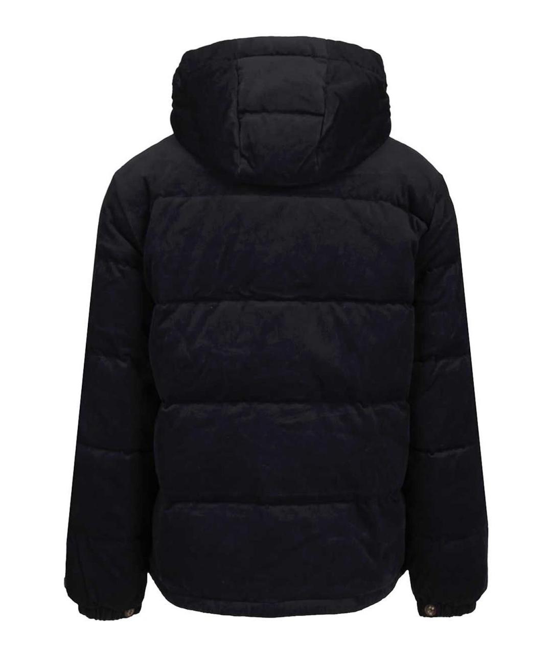 POLO RALPH LAUREN Синий кожаный пуховик, фото 2