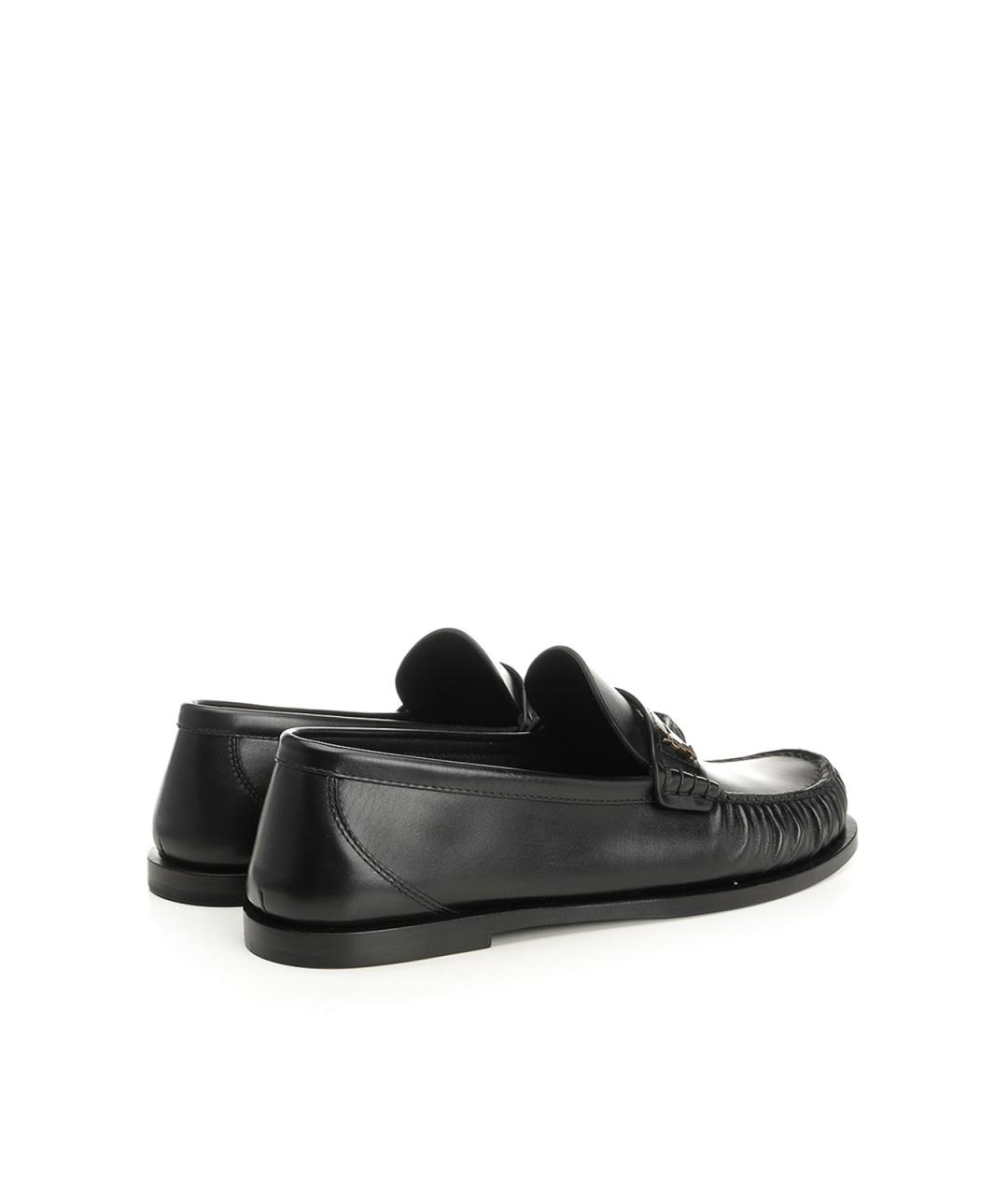 SAINT LAURENT Черные кожаные мокасины, фото 3