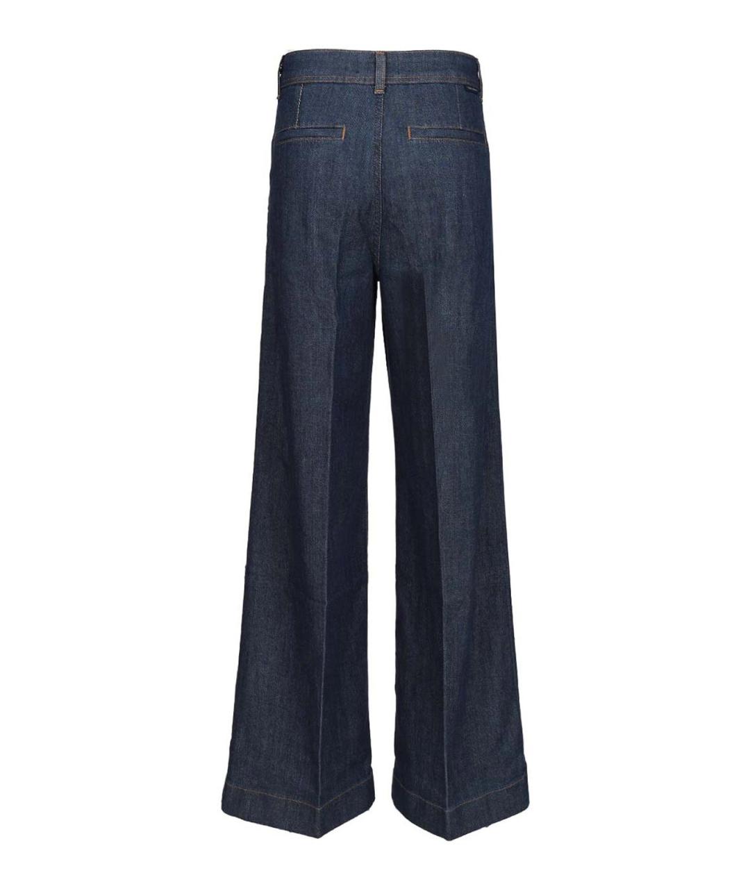 7 FOR ALL MANKIND Синие хлопковые прямые джинсы, фото 2