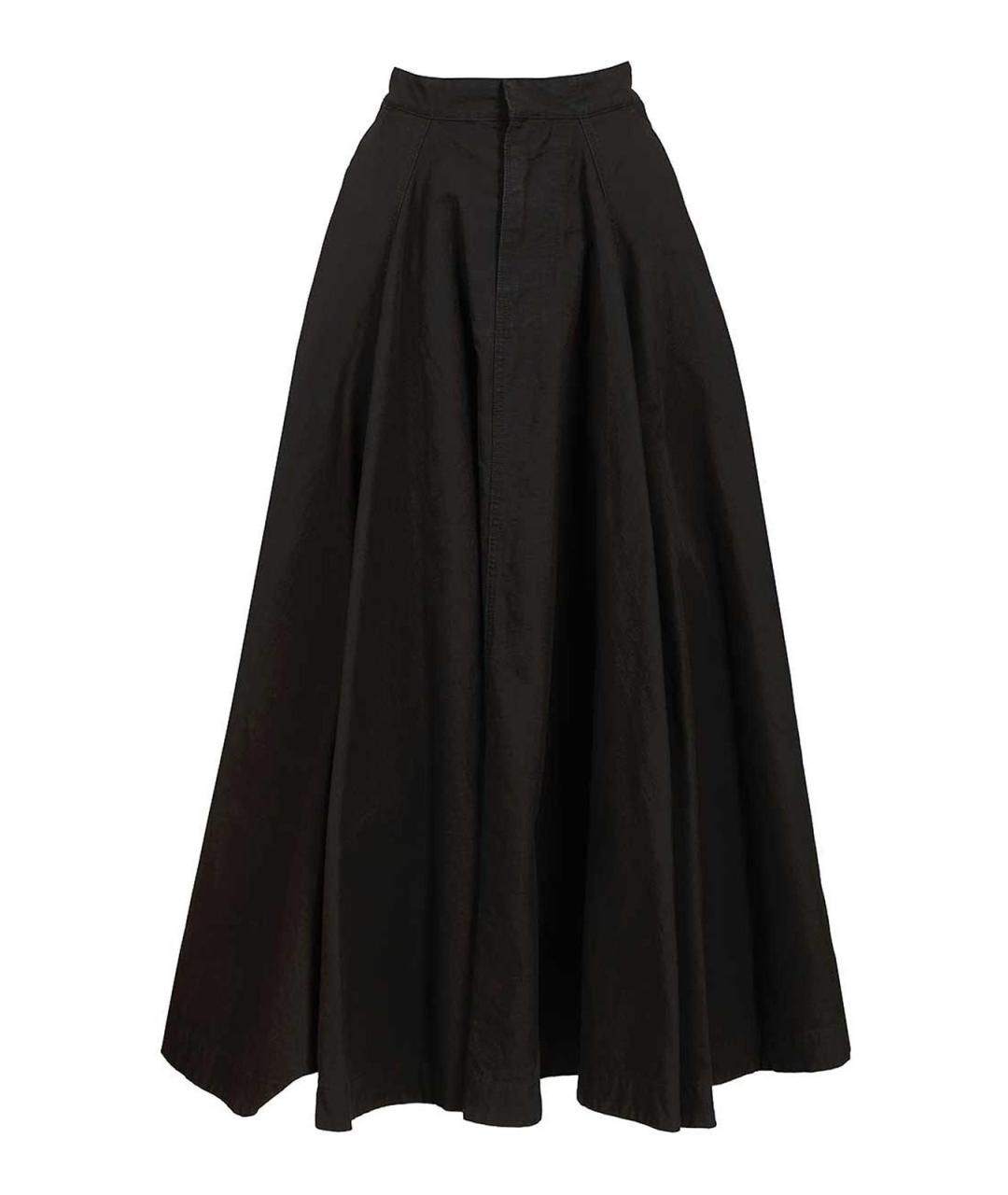 BALENCIAGA Черная хлопковая юбка макси, фото 1