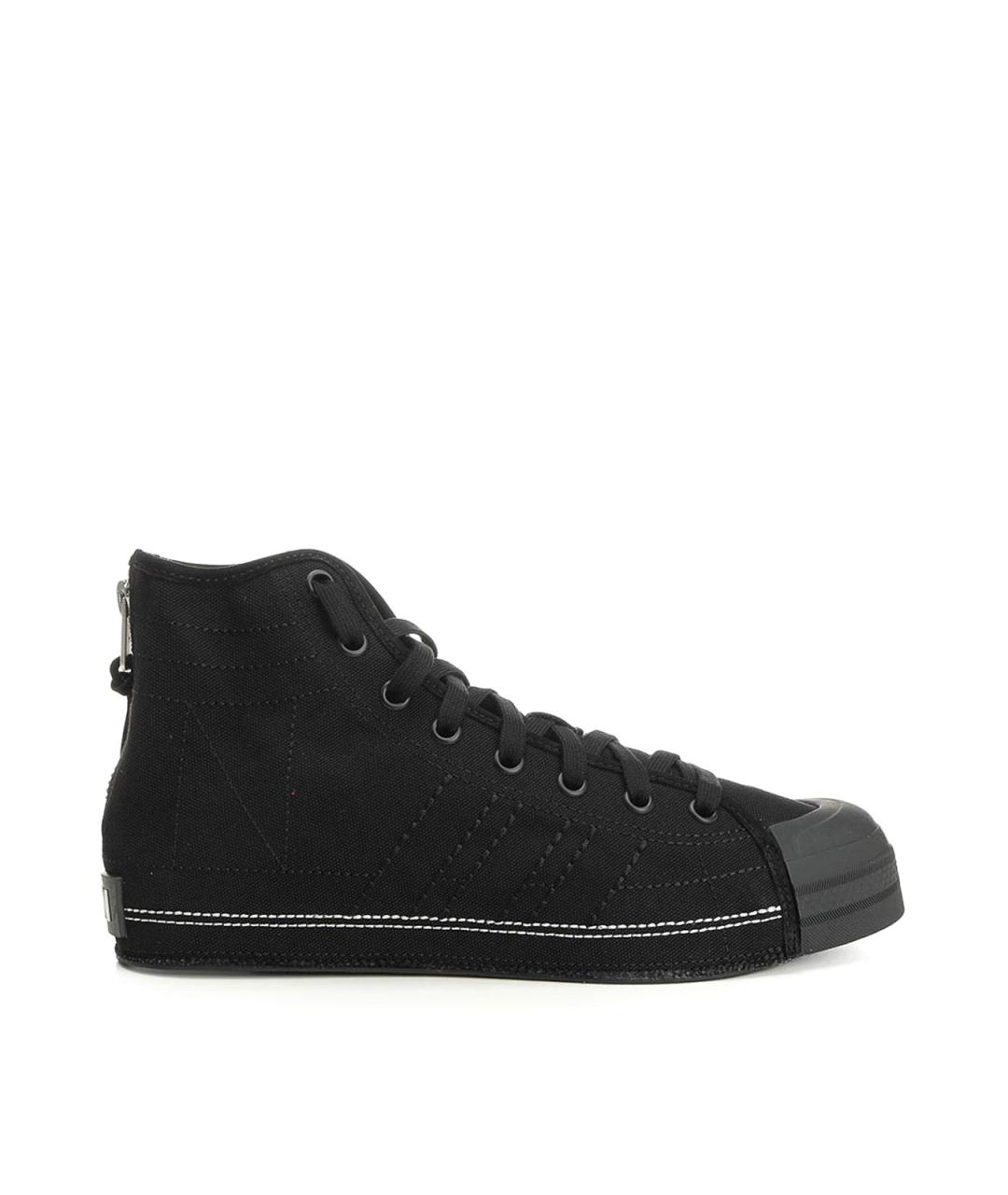 Y-3 Черные текстильные низкие кроссовки / кеды, фото 1