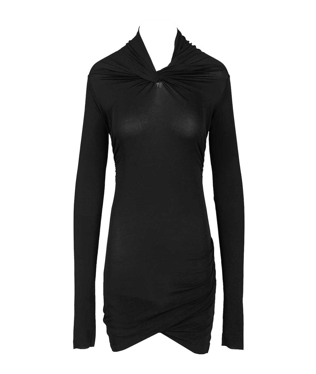 RICK OWENS Черное полиамидовое коктейльное платье, фото 1