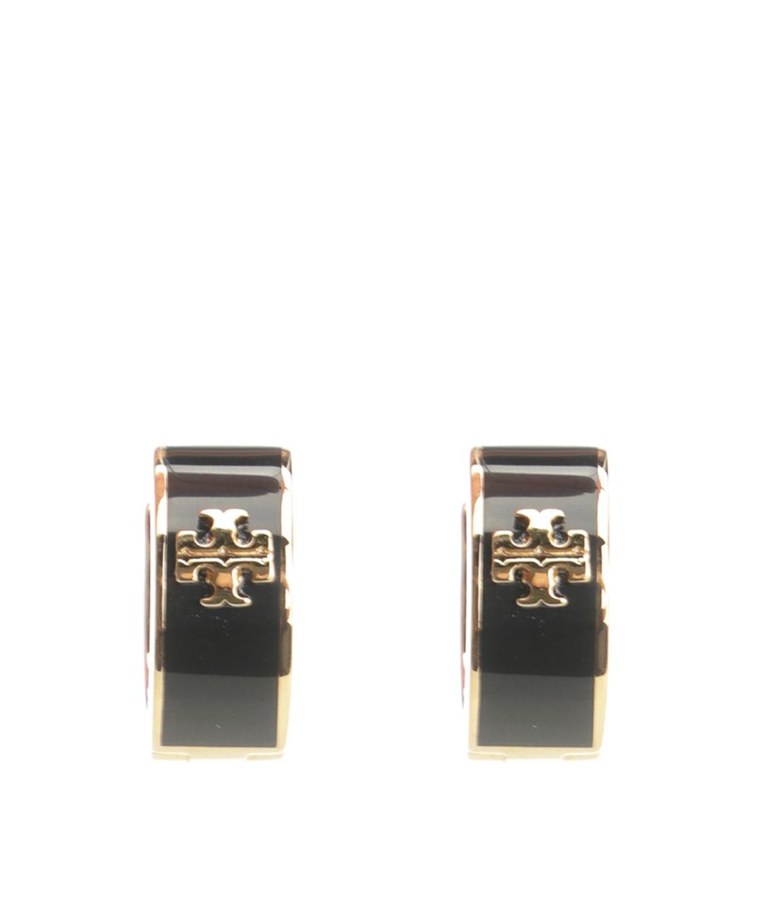 TORY BURCH Черные металлические серьги, фото 1