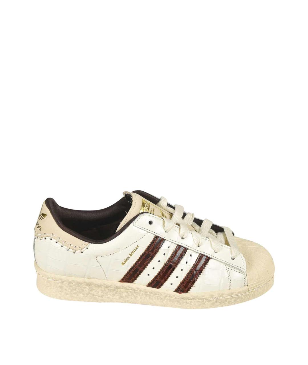 ADIDAS Белые кожаные кроссовки, фото 1