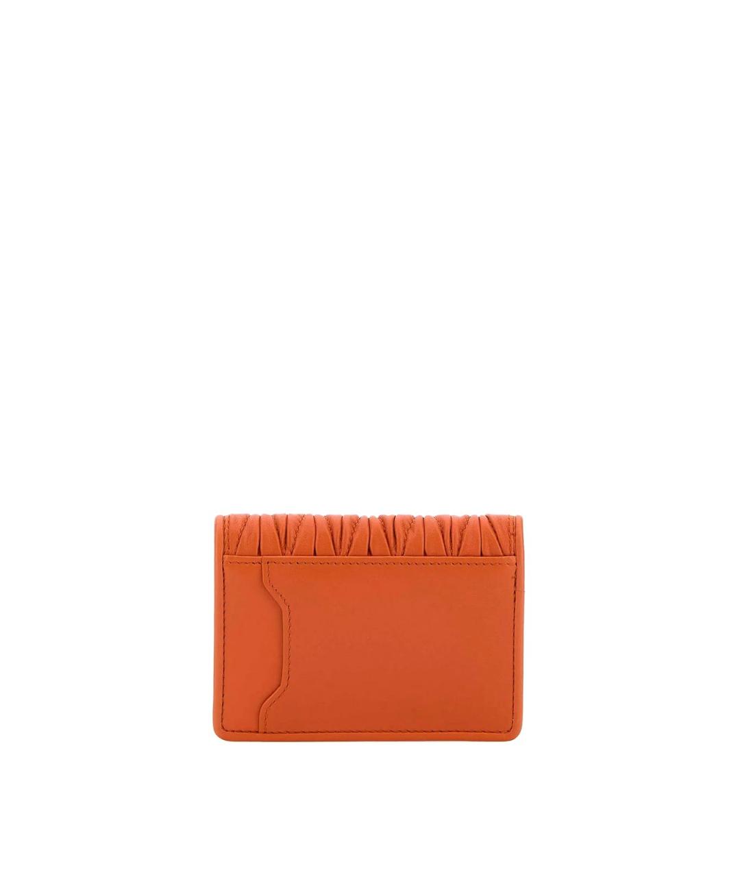 MIU MIU Оранжевый кожаный кошелек, фото 3