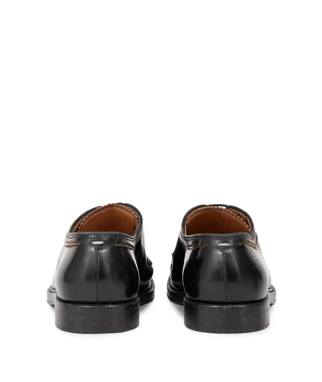MAISON MARGIELA Черные кожаные брогги и оксфорды, фото 5