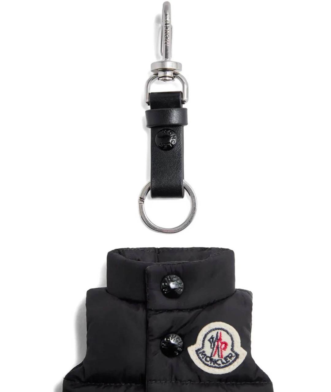 MONCLER Черное кожаное кольцо, фото 3