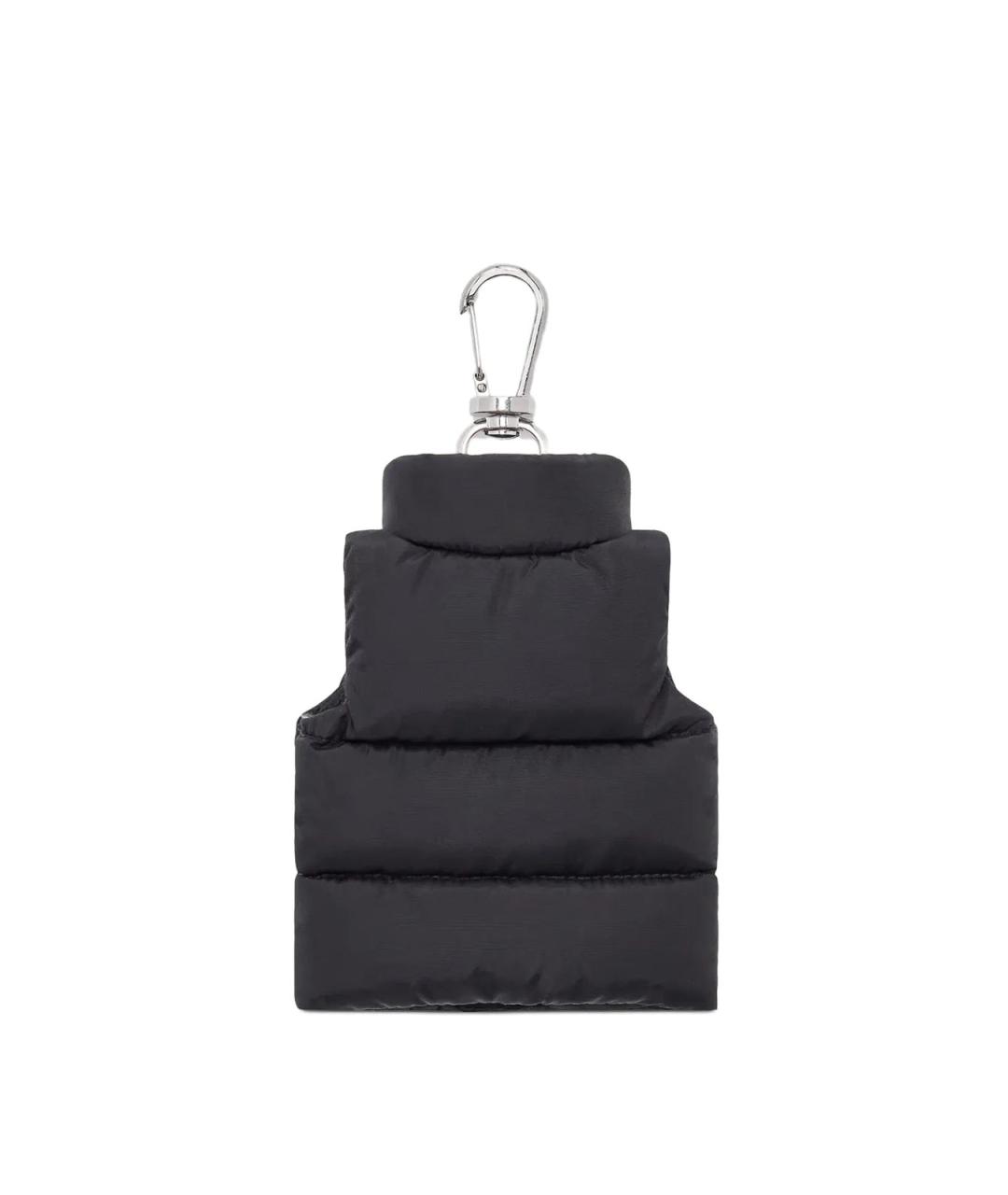 MONCLER Черное кожаное кольцо, фото 2