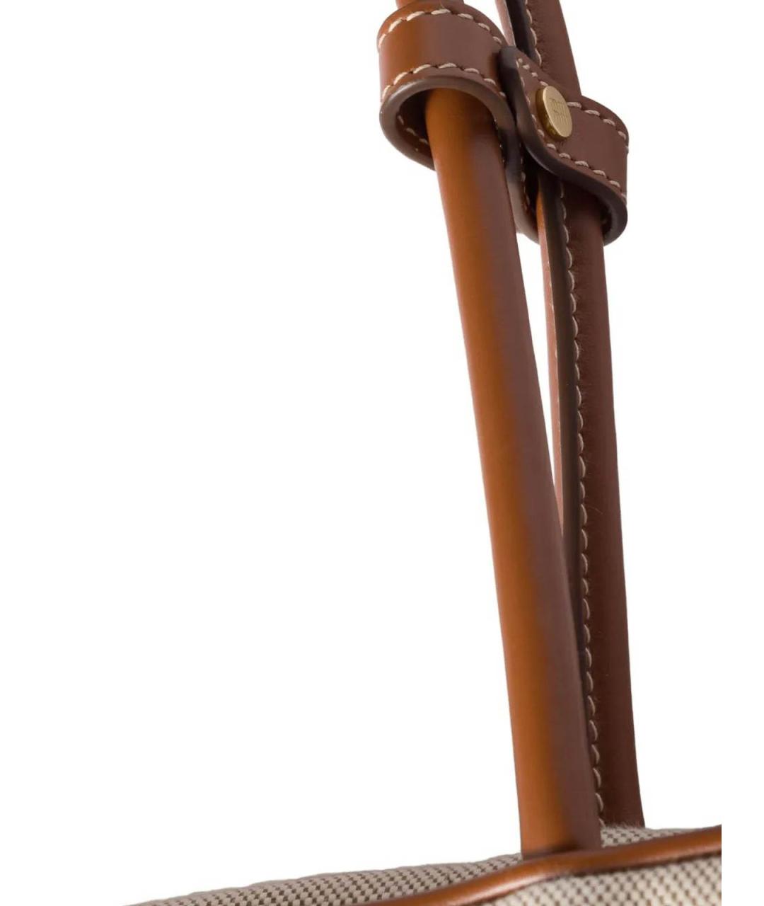 MIU MIU Бежевая хлопковая сумка тоут, фото 7