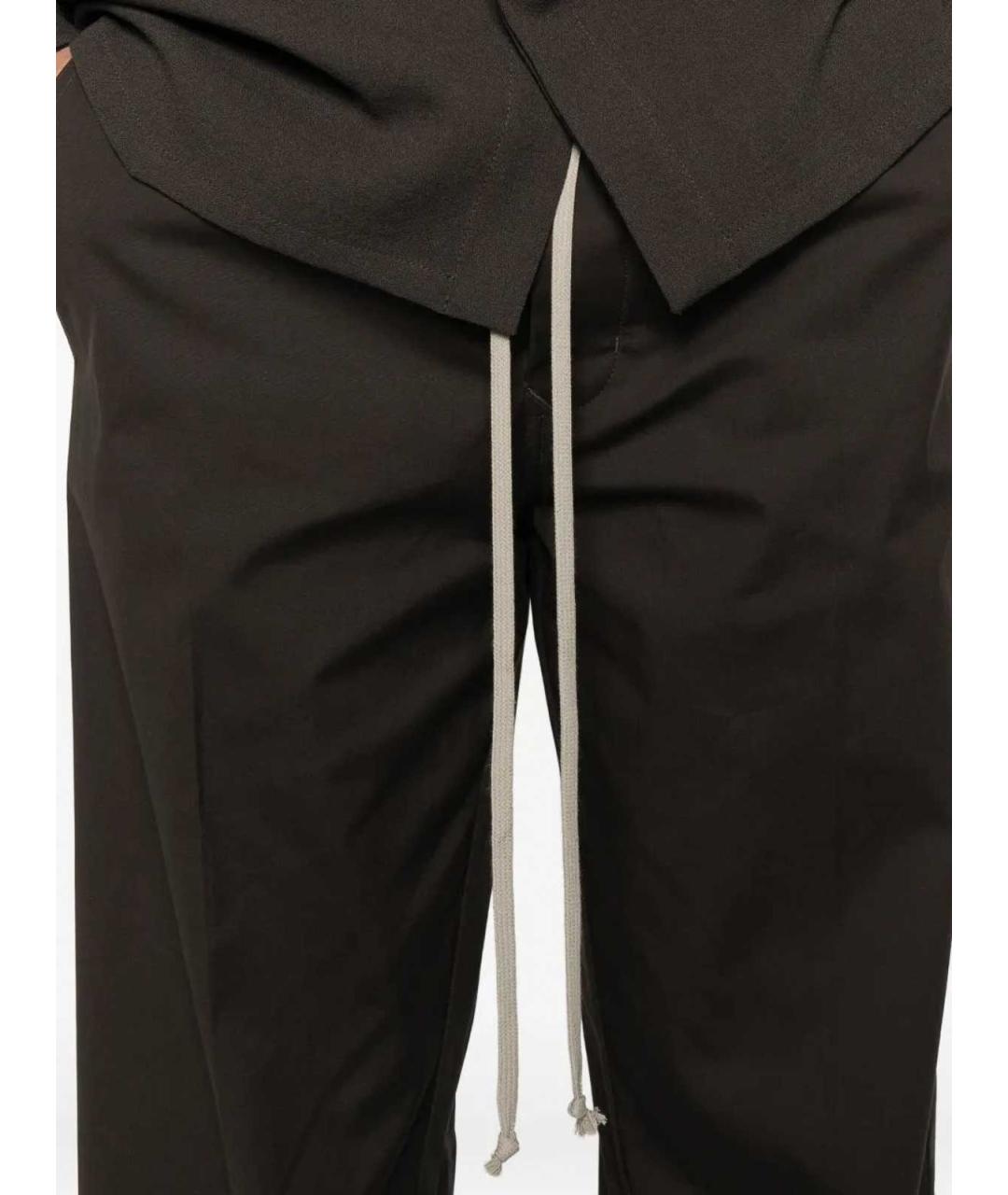 RICK OWENS Коричневые хлопковые повседневные брюки, фото 5