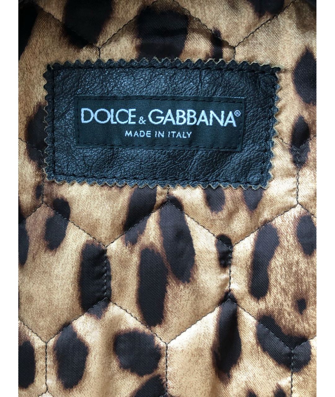 DOLCE&GABBANA Черная кожаная куртка, фото 4