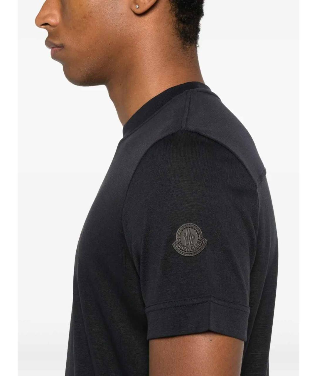 MONCLER Темно-синяя футболка, фото 4