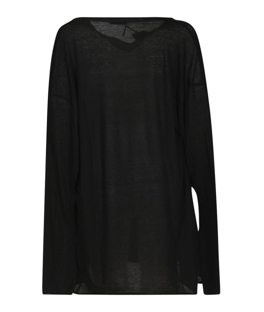 ANN DEMEULEMEESTER Черный хлопковый джемпер / свитер, фото 1