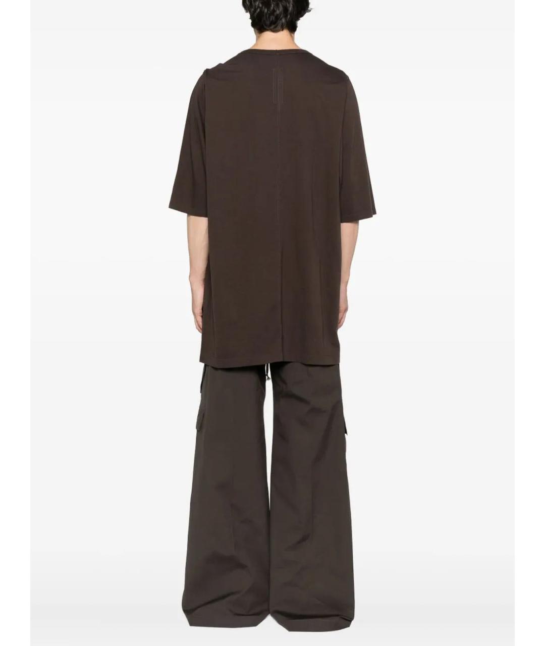 RICK OWENS Серая хлопковая футболка, фото 3