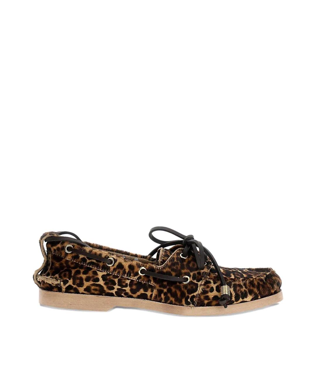 GOLDEN GOOSE DELUXE BRAND Бежевые кожаные лоферы, фото 1