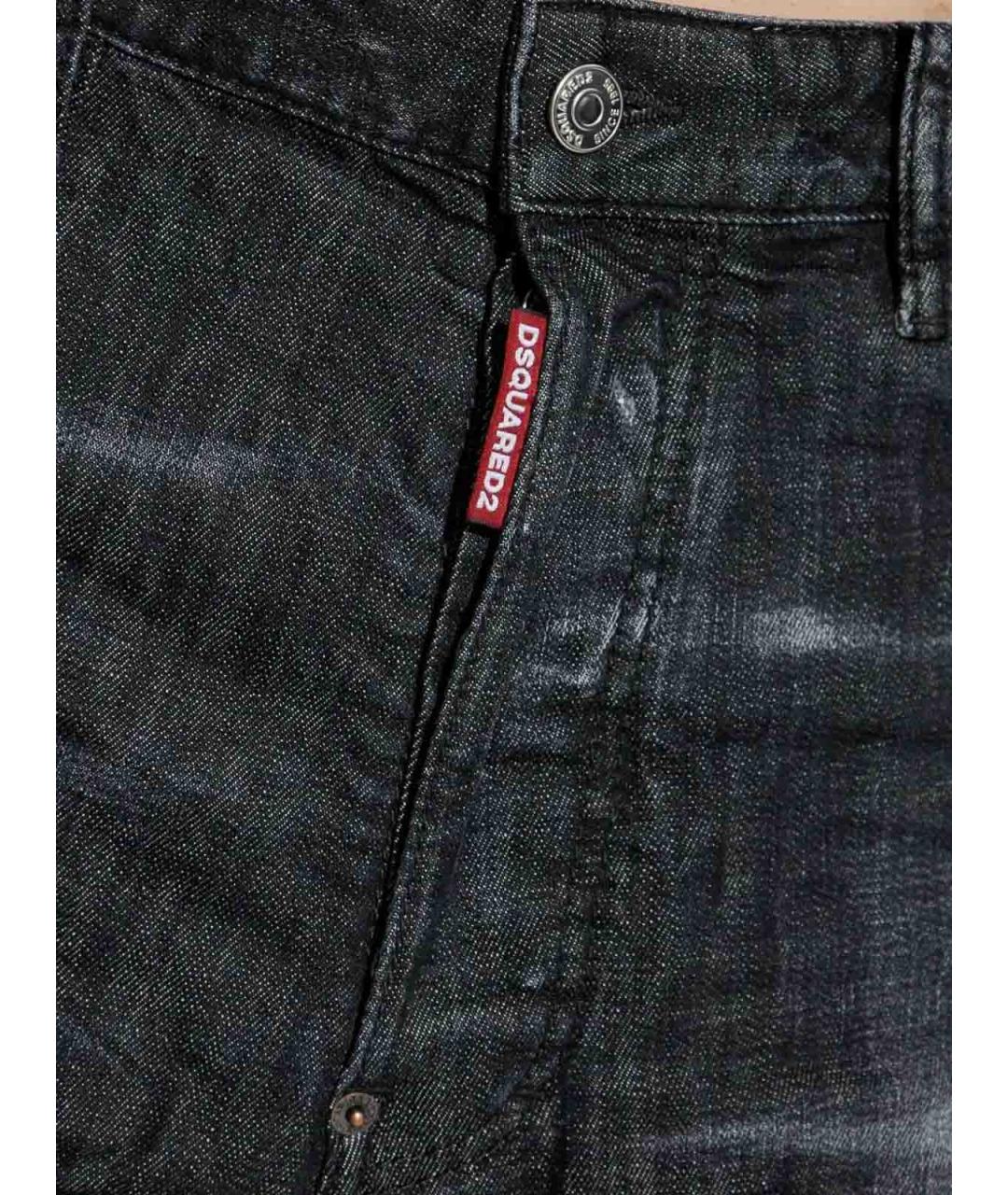 DSQUARED2 Черные хлопковые прямые джинсы, фото 5