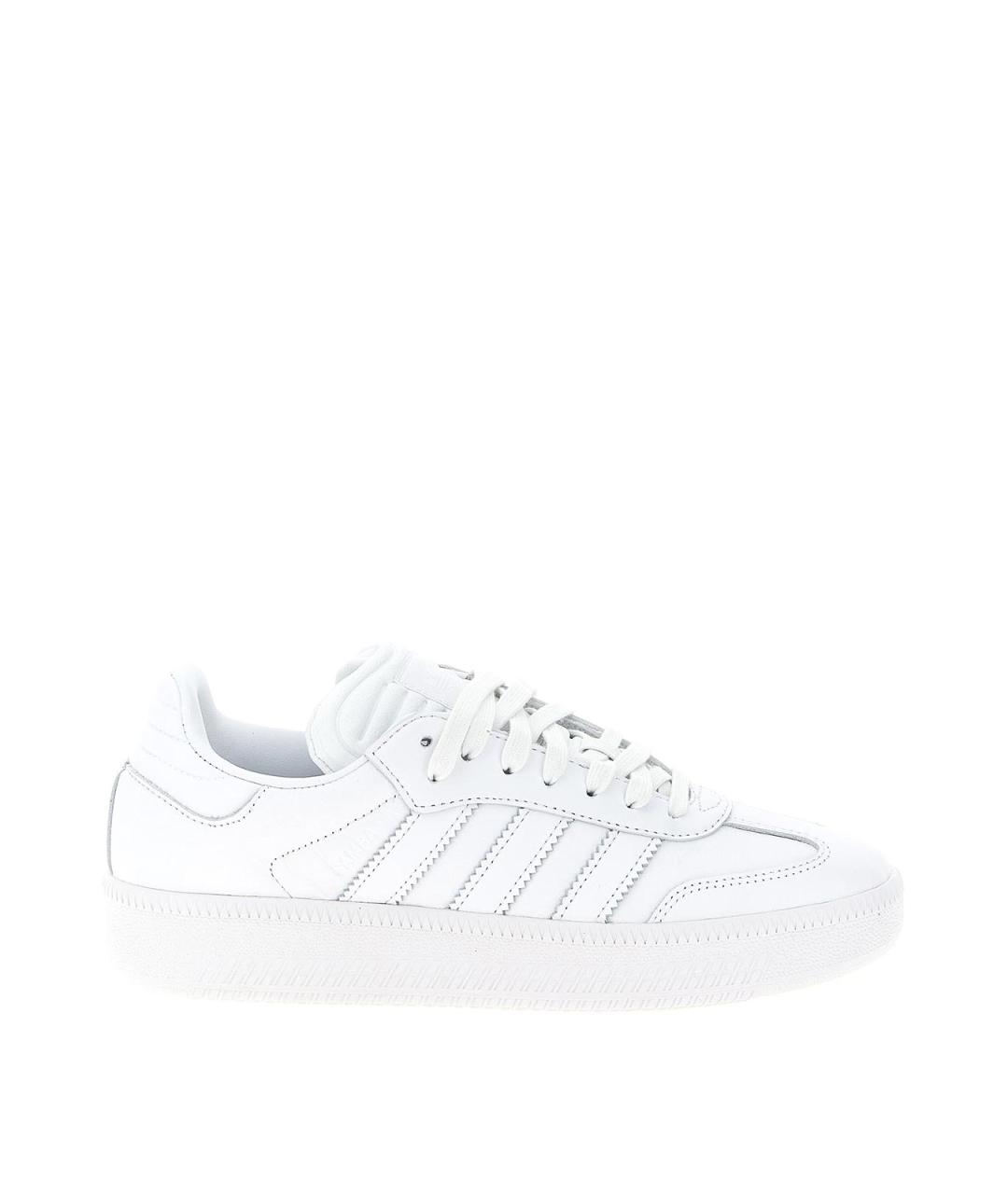 ADIDAS Белые кожаные низкие кроссовки / кеды, фото 1