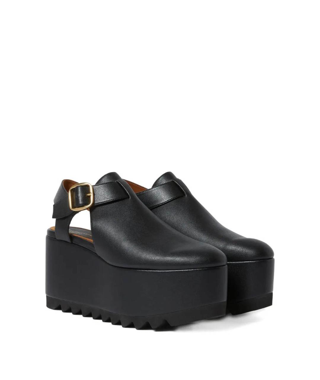 STELLA MCCARTNEY Черные босоножки из искусственной кожи, фото 2