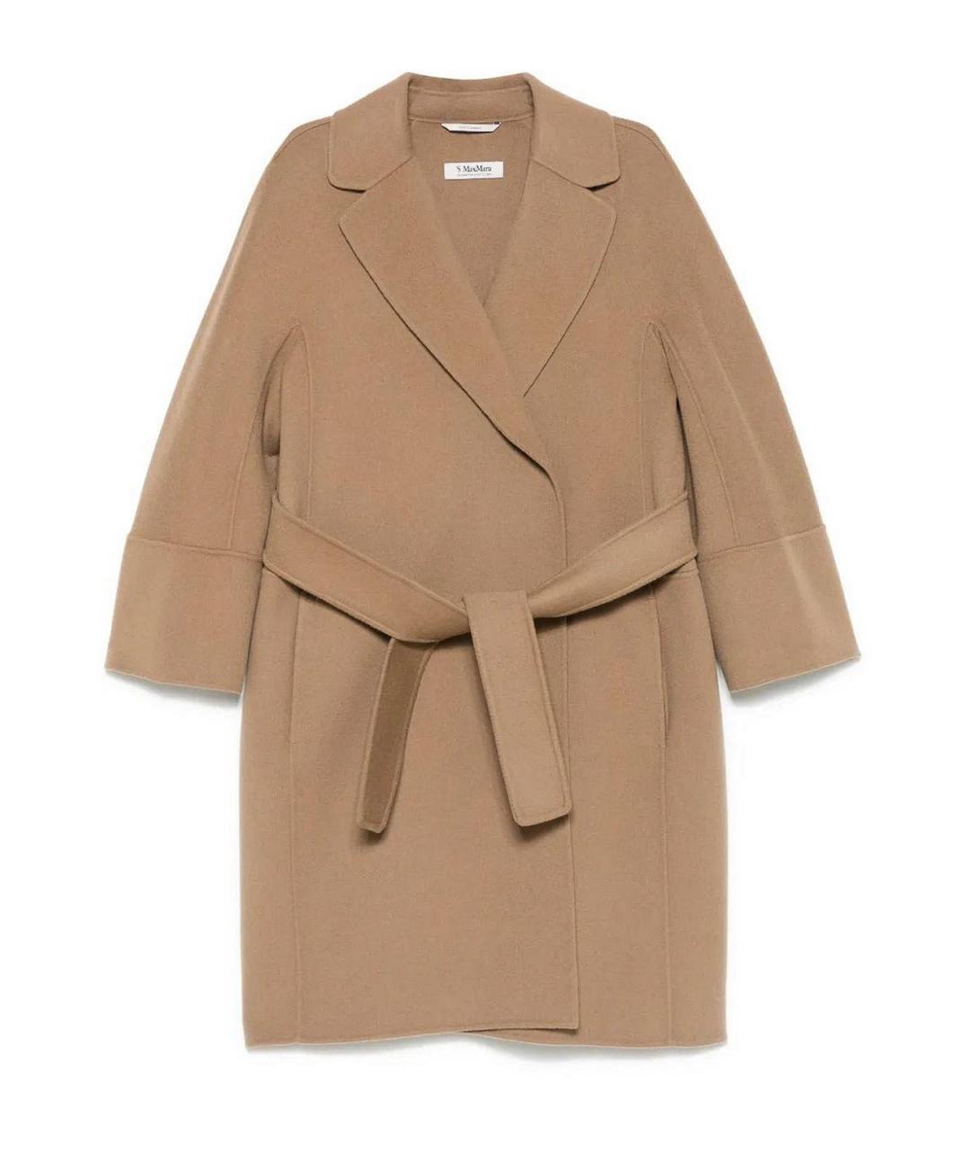 MAX MARA Бежевое шерстяное пальто, фото 1