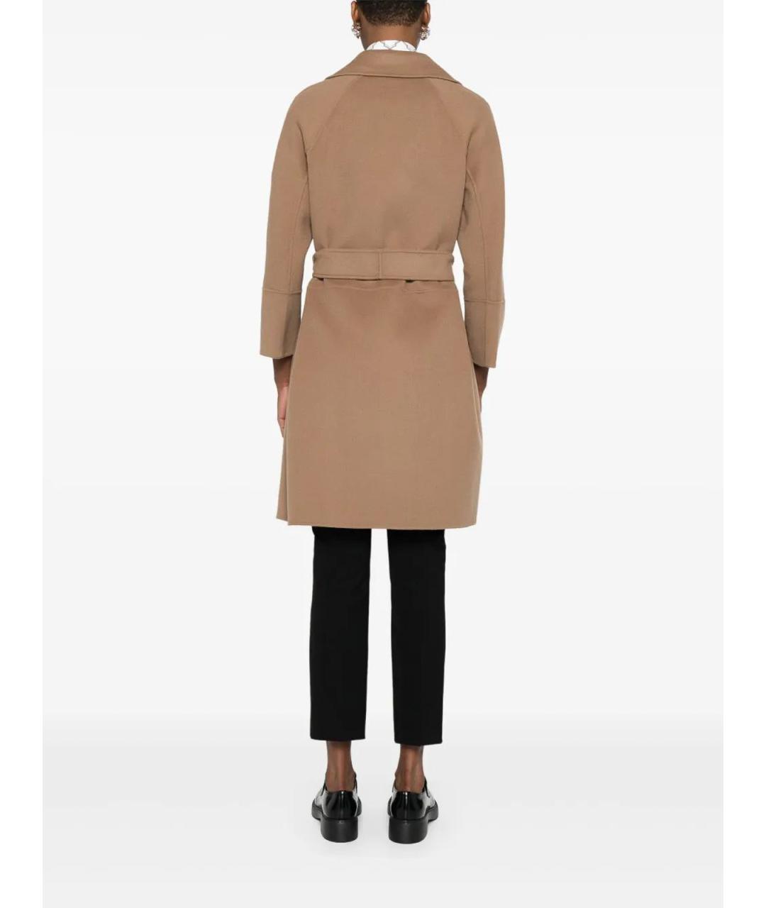 MAX MARA Бежевое шерстяное пальто, фото 3