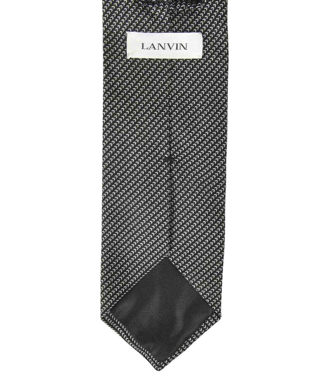 LANVIN Черный галстук, фото 2