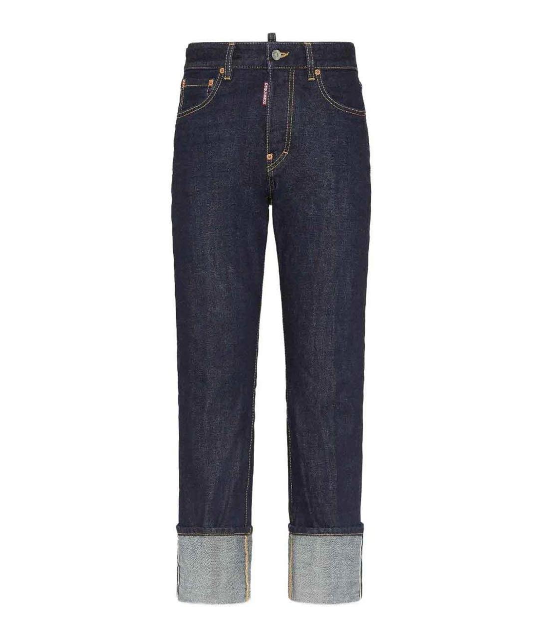 DSQUARED2 Синие хлопковые прямые джинсы, фото 1