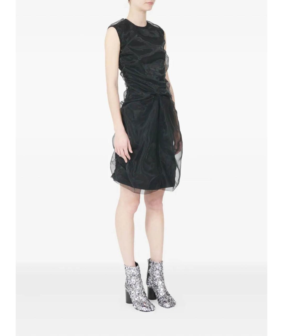 MAISON MARGIELA Черное шерстяное повседневное платье, фото 2