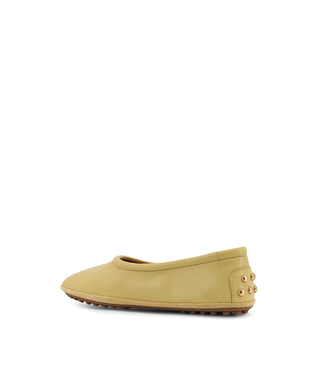 TOD'S Желтые резиновые балетки, фото 3
