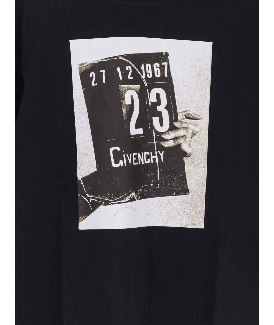 GIVENCHY Черная хлопковая футболка, фото 3